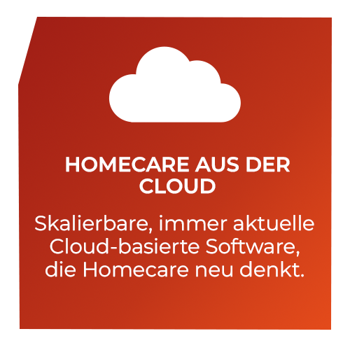 Homecare aus der Cloud, Skalierbare, immer aktuelle Cloud-basierte Software, die Homecare neu denkt.